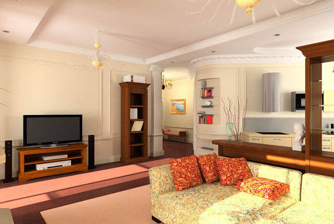 дизайн интерьера гостиной комнаты